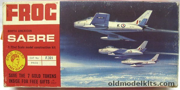 Frog 1/72 North American Sabre F-86E RAF - Red Series, F321 plastic model kit